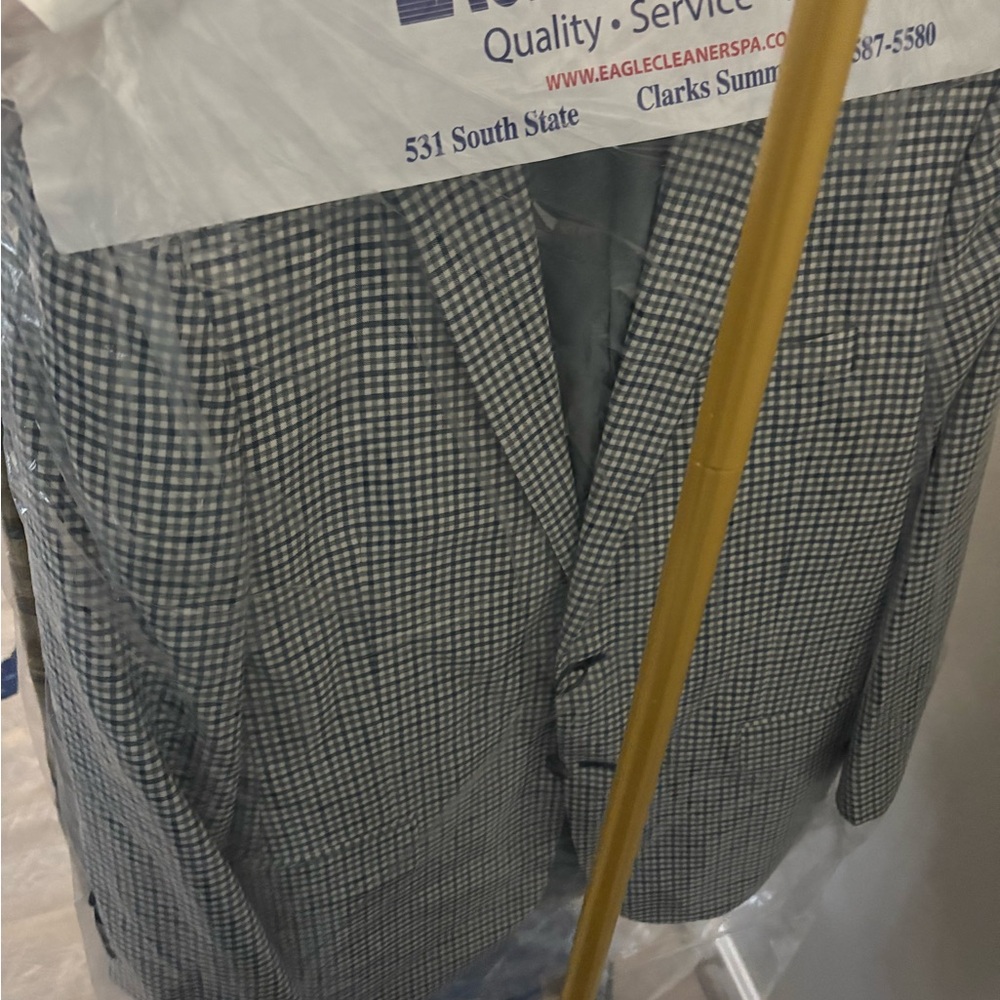 Brooks Brothers Navy Checkered Blazer